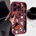 Capa de Celular com Elementos Fofos de Halloween para iPhone 17 Air 16 15 14 Plus 13 11 12 Pro Max 15 Capa de Proteção Funda Coque