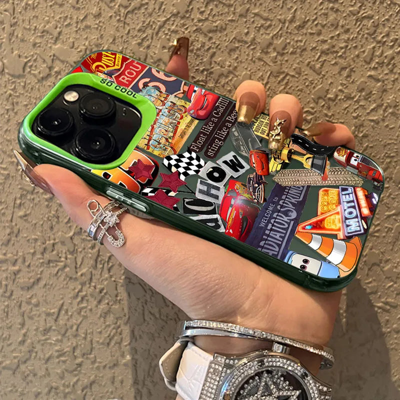 Capinha Lightning McQueen 95 Cars para iPhone – Capa Rígida Fosca e Antichoque | Compatível com iPhone 7 a 16 Pro Max