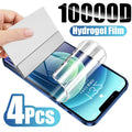 Kit com 4 películas de hidrogel flexível para iPhone