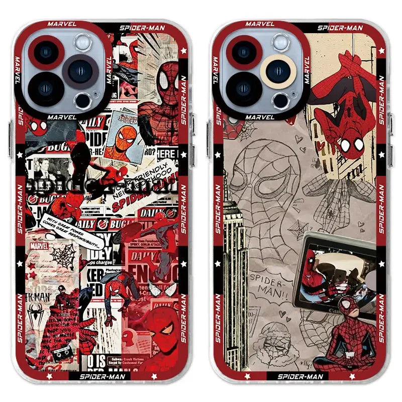Capinha Oficial Spider-Man Marvel Transparente para iPhone – Silicone Flexível e Resistente | Proteção Total para iPhone
