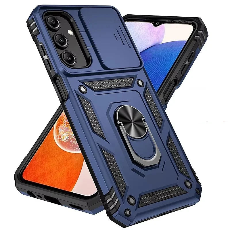 Capa para Samsung Galaxy A16 A26 A36 A56 5G – Capa Protetora tipo Armadura com Protetor Deslizante para Lente da Câmera – Capa Traseira para Galaxy A06 A56 A36