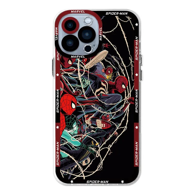 Capinha Oficial Spider-Man Marvel Transparente para iPhone – Silicone Flexível e Resistente | Proteção Total para iPhone
