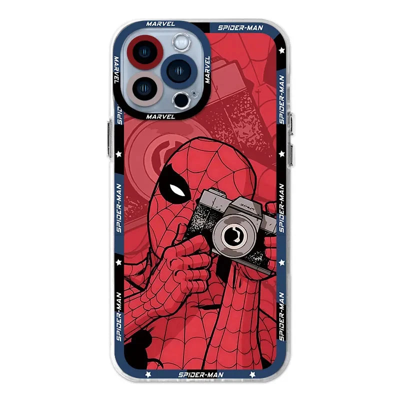 Capinha Oficial Spider-Man Marvel Transparente para iPhone – Silicone Flexível e Resistente | Proteção Total para iPhone