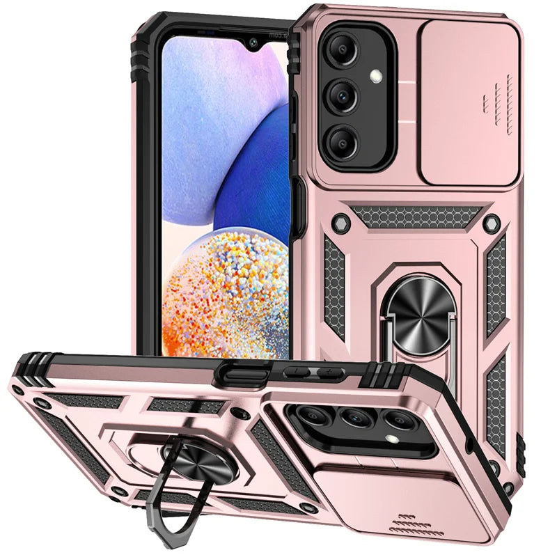Capa para Samsung Galaxy A16 A26 A36 A56 5G – Capa Protetora tipo Armadura com Protetor Deslizante para Lente da Câmera – Capa Traseira para Galaxy A06 A56 A36