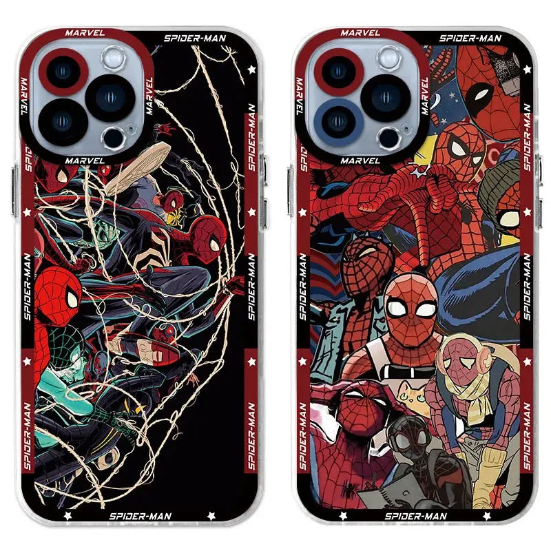 Capinha Oficial Spider-Man Marvel Transparente para iPhone – Silicone Flexível e Resistente | Proteção Total para iPhone