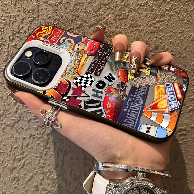 Capinha Lightning McQueen 95 Cars para iPhone – Capa Rígida Fosca e Antichoque | Compatível com iPhone 7 a 16 Pro Max