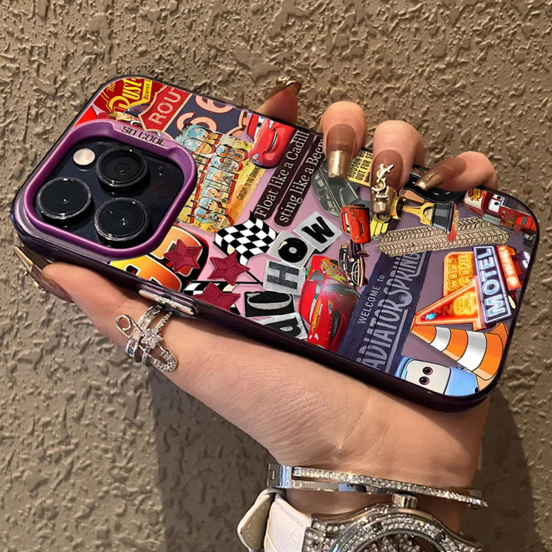 Capinha Lightning McQueen 95 Cars para iPhone – Capa Rígida Fosca e Antichoque | Compatível com iPhone 7 a 16 Pro Max
