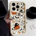 Capa de Celular com Elementos Fofos de Halloween para iPhone 17 Air 16 15 14 Plus 13 11 12 Pro Max 15 Capa de Proteção Funda Coque
