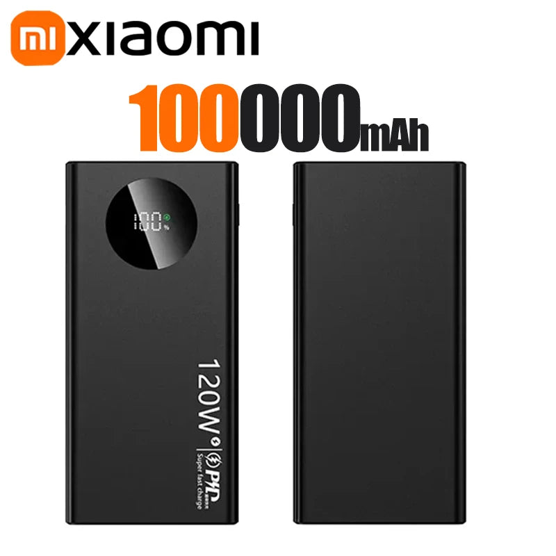 Xiaomi Power Bank 50.000mAh, Carregamento Rápido 120W, Bateria Portátil de Alta Capacidade para iPhone, Samsung, Huawei