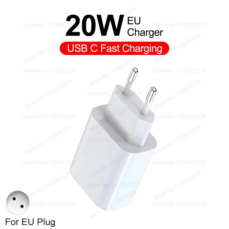 Carregador Rápido PD 40W com Cabo USB-C para iPhone e iPad