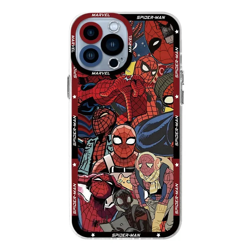 Capinha Oficial Spider-Man Marvel Transparente para iPhone – Silicone Flexível e Resistente | Proteção Total para iPhone