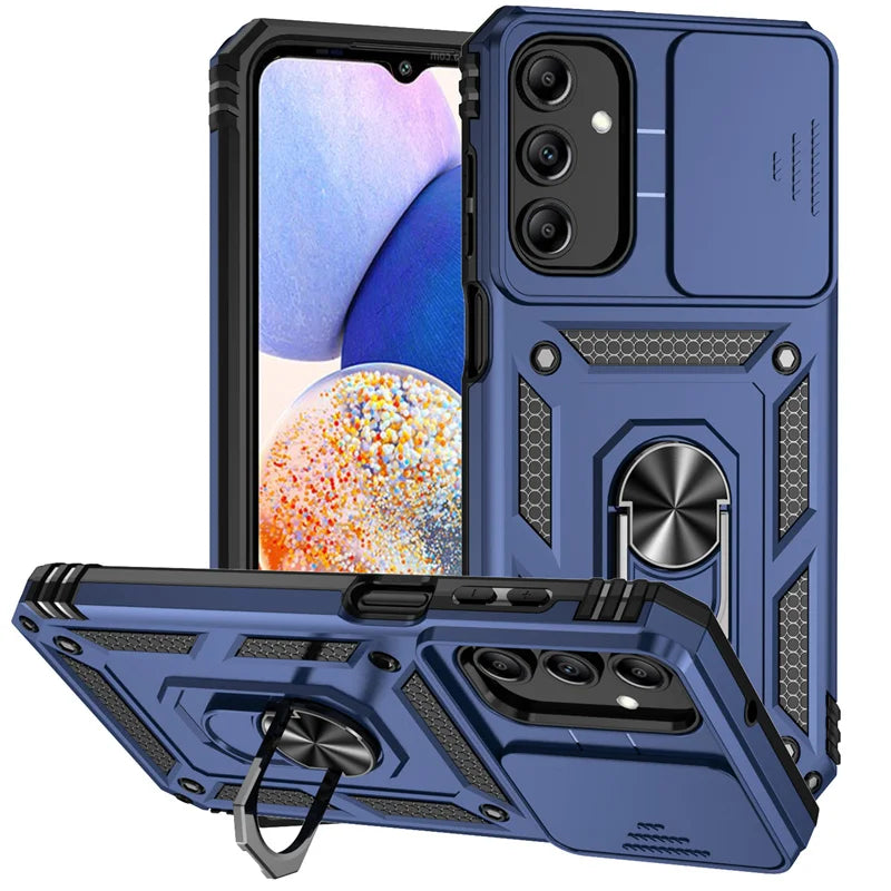 Capa para Samsung Galaxy A16 A26 A36 A56 5G – Capa Protetora tipo Armadura com Protetor Deslizante para Lente da Câmera – Capa Traseira para Galaxy A06 A56 A36