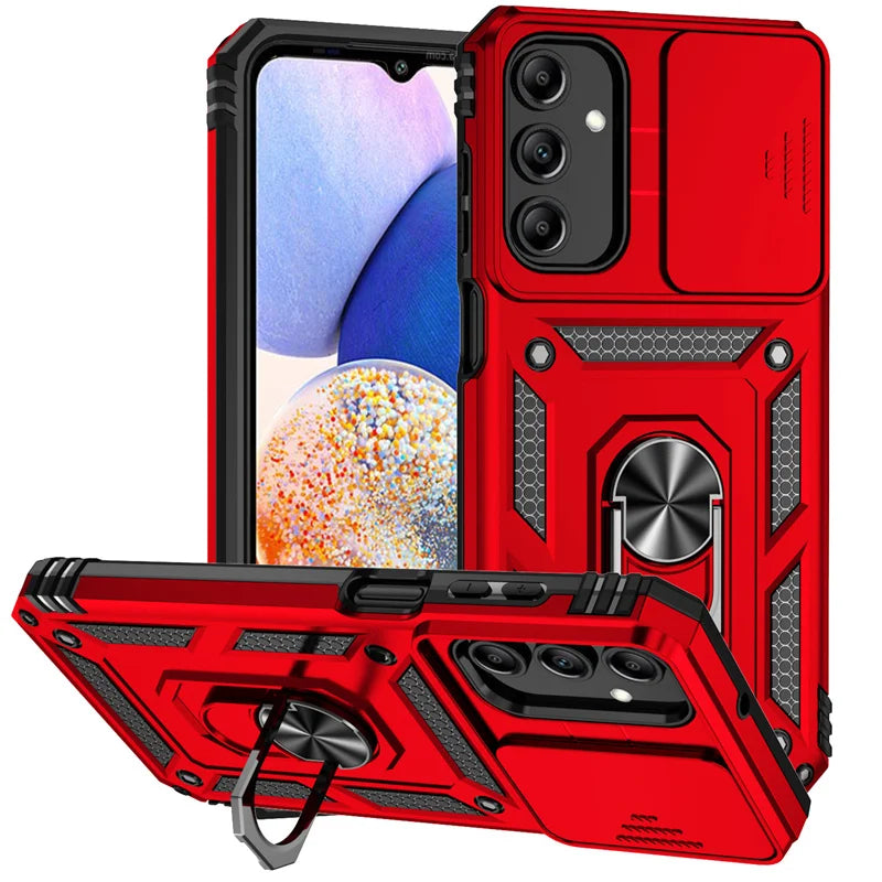 Capa para Samsung Galaxy A16 A26 A36 A56 5G – Capa Protetora tipo Armadura com Protetor Deslizante para Lente da Câmera – Capa Traseira para Galaxy A06 A56 A36