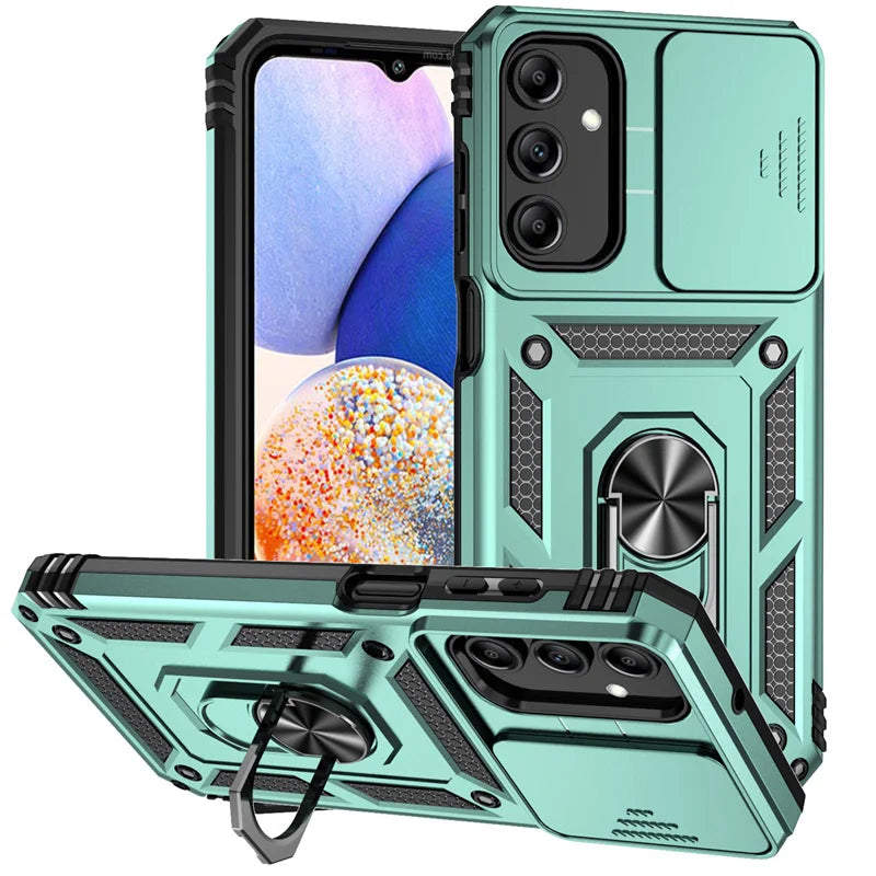 Capa para Samsung Galaxy A16 A26 A36 A56 5G – Capa Protetora tipo Armadura com Protetor Deslizante para Lente da Câmera – Capa Traseira para Galaxy A06 A56 A36
