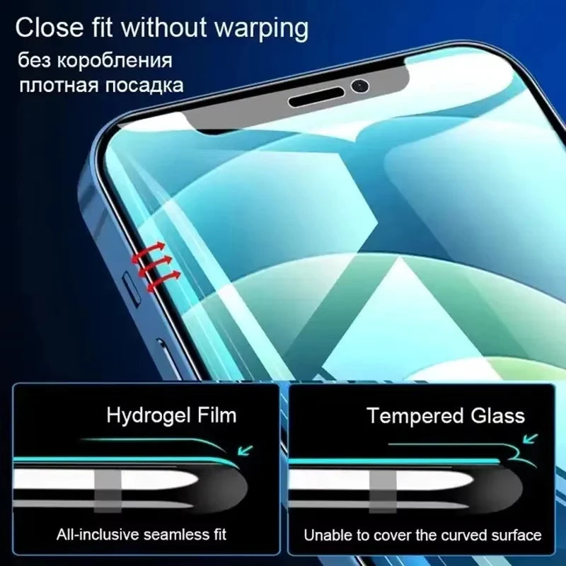 Kit com 4 películas de hidrogel flexível para iPhone