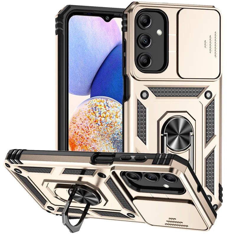 Capa para Samsung Galaxy A16 A26 A36 A56 5G – Capa Protetora tipo Armadura com Protetor Deslizante para Lente da Câmera – Capa Traseira para Galaxy A06 A56 A36