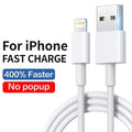 Cabo USB 35W Fast Charging para iPhone (XS, XR, 11, 12, 13, 14, Pro Max, 6, 7, 8, Plus, SE) – USB-C, Carregador Rápido, 1m / 1,5m / 2m