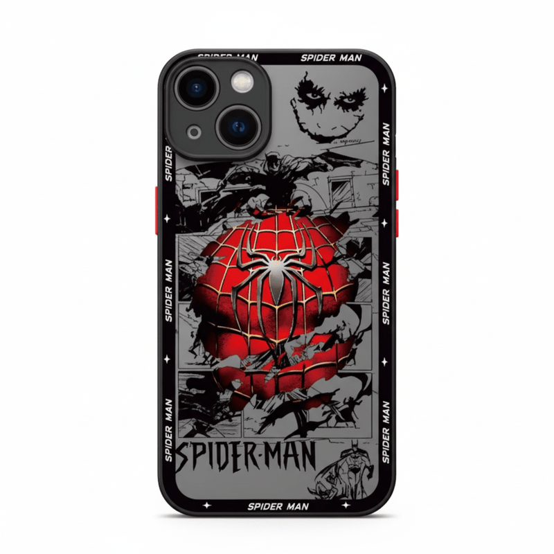 B - Batman Superman J - Joker Phone Case for Apple iPhone 7 8 Plus 13 Mini 12 XS Max SE 14 Pro 11 Pro XR 16 15 ProMax Matte Cover - Horiginex