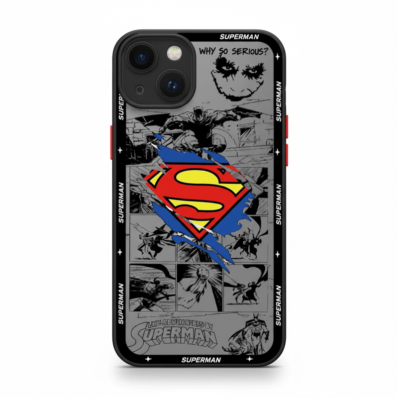 B - Batman Superman J - Joker Phone Case for Apple iPhone 7 8 Plus 13 Mini 12 XS Max SE 14 Pro 11 Pro XR 16 15 ProMax Matte Cover - Horiginex