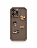 Capa 3D Ursinho Café Para iPhone Silicone Macio - Horiginex - Horiginex