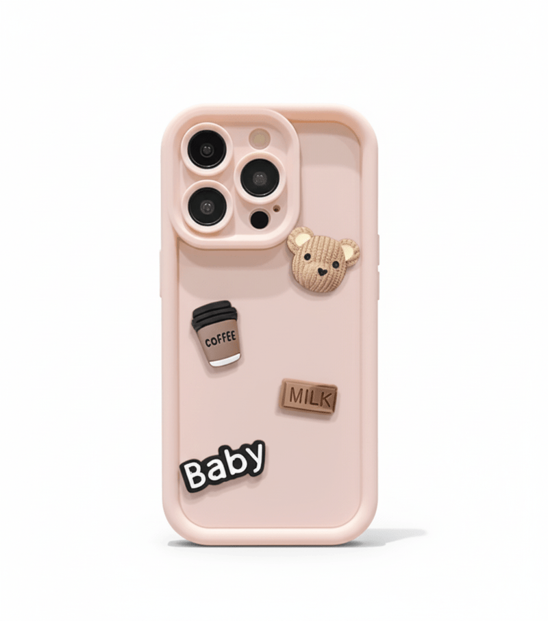 Capa 3D Ursinho Café Para iPhone Silicone Macio - Horiginex - Horiginex