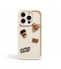 Capa 3D Ursinho Café Para iPhone Silicone Macio - Horiginex - Horiginex