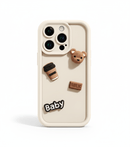 Capa 3D Ursinho Café Para iPhone Silicone Macio - Horiginex - Horiginex