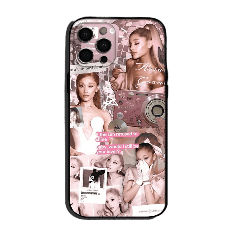 Capa Ariana Grande para iPhone Capa Suave em Silicone Preto | Horiginex - Horiginex