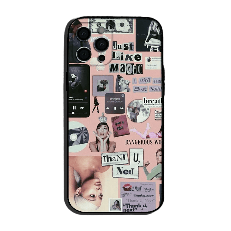 Capa Ariana Grande para iPhone Capa Suave em Silicone Preto | Horiginex - Horiginex