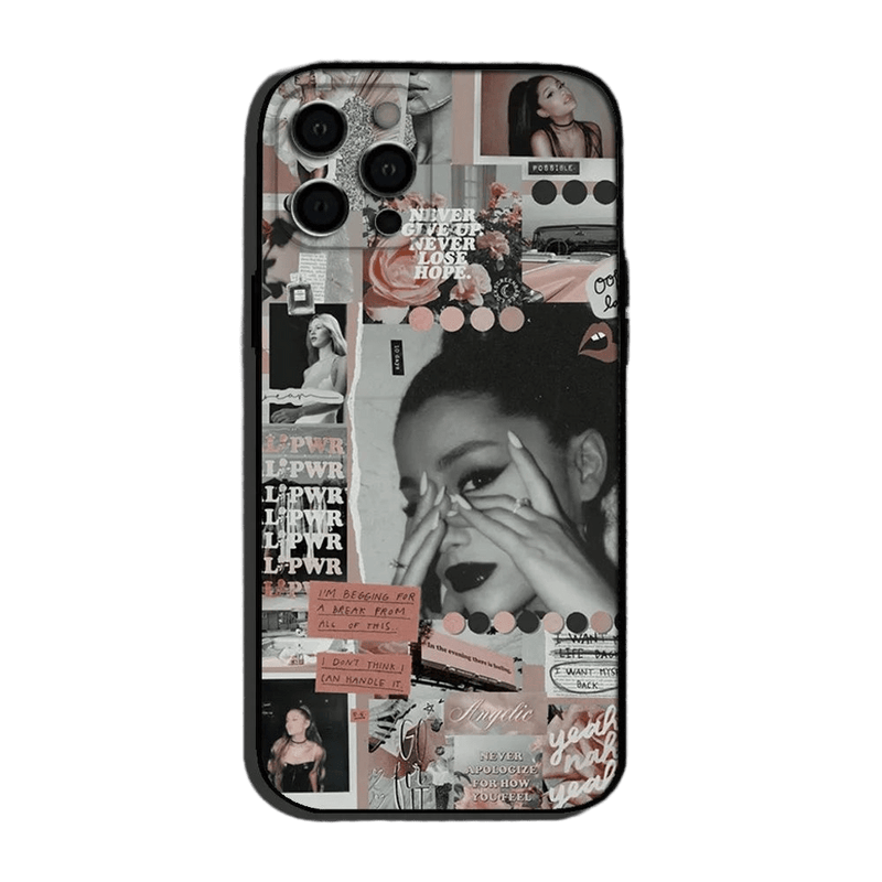 Capa Ariana Grande para iPhone Capa Suave em Silicone Preto | Horiginex - Horiginex