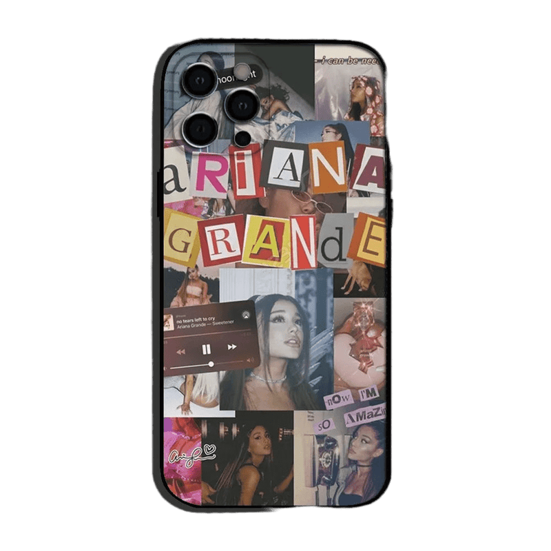 Capa Ariana Grande para iPhone Capa Suave em Silicone Preto | Horiginex - Horiginex