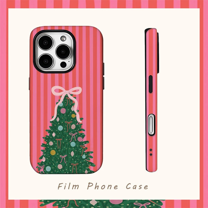 Capa Árvore de Natal Vermelha para iPhone Dupla Camada Luxo - Horiginex - Horiginex