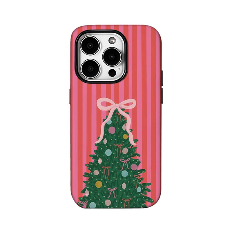 Capa Árvore de Natal Vermelha para iPhone Dupla Camada Luxo - Horiginex - Horiginex