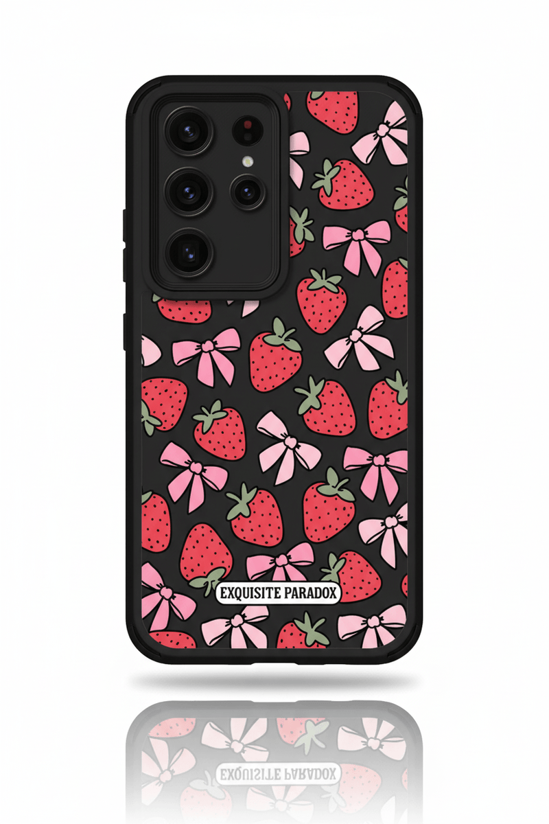 Capa Cartoon Morango com Laço para Samsung Galaxy - Horiginex - Horiginex