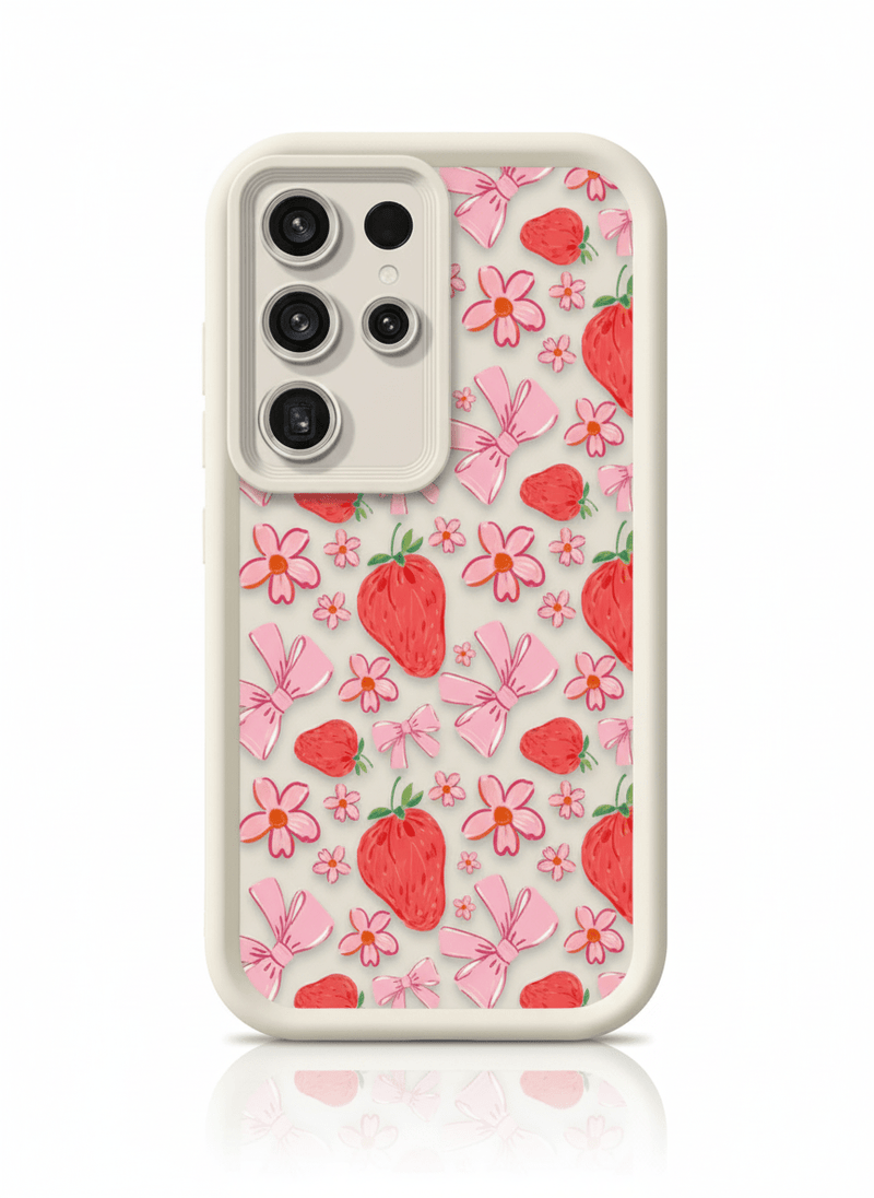 Capa Cartoon Morango com Laço para Samsung Galaxy - Horiginex - Horiginex