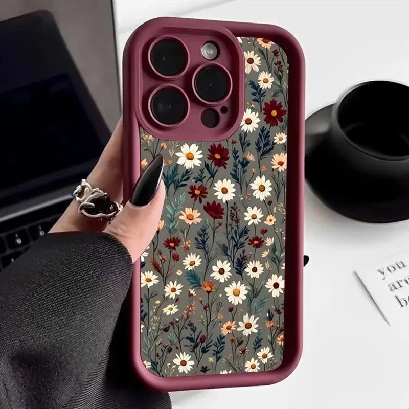 Capa com Padrão de Flores para iPhone – Suave, Elegante e Resistente - Horiginex