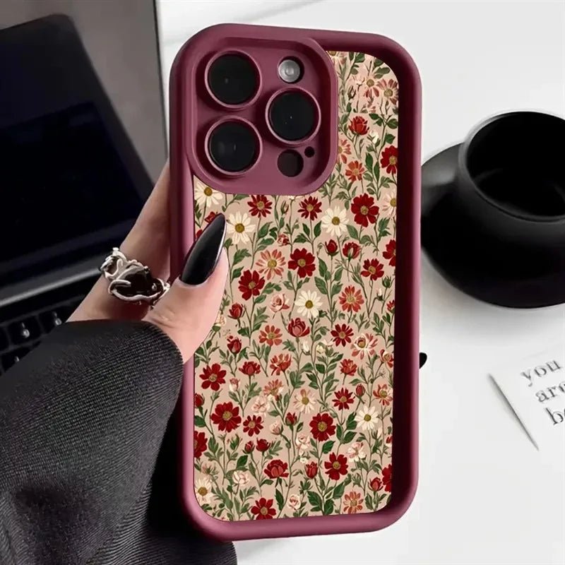 Capa com Padrão de Flores para iPhone – Suave, Elegante e Resistente - Horiginex