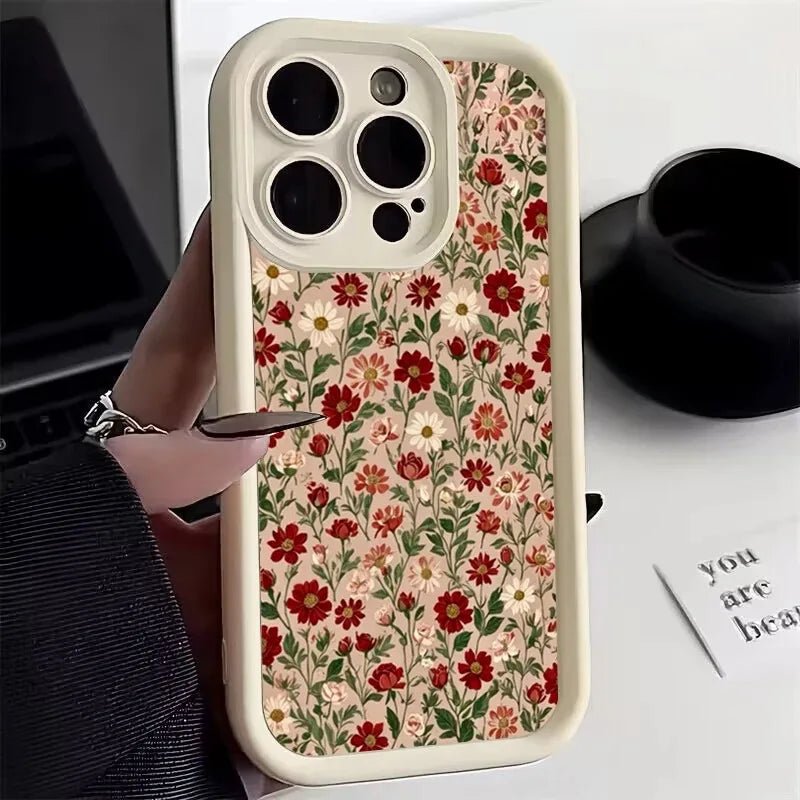 Capa com Padrão de Flores para iPhone – Suave, Elegante e Resistente - Horiginex