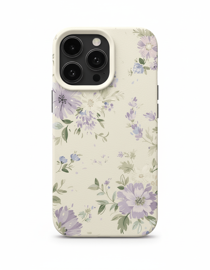 Capa de Silicone Roxa com Padrão de Folhas e Textura Lichia para iPhone - Horiginex - Horiginex