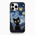 Capa de Telemóvel com Gato Preto para iPhone – Silicone Suave e Fofo - Horiginex