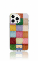 Capa de Telemóvel Dopamina Colorida Xadrez para iPhone – Silicone Feminino - Horiginex