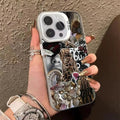 Capa de Telemóvel Estampada Leopard & Lábios Laser IMD para iPhone - Horiginex