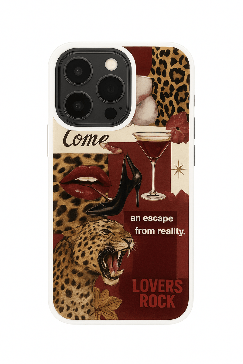 Capa de Telemóvel Estampada Leopard & Lábios Laser IMD para iPhone - Horiginex