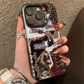 Capa de Telemóvel Estampada Leopard & Lábios Laser IMD para iPhone - Horiginex