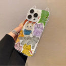Capa de Telemóvel Gatinho Graffiti com Orelhas para iPhone – Silicone Fofo - Horiginex