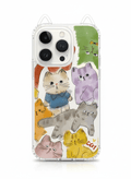 Capa de Telemóvel Gatinho Graffiti com Orelhas para iPhone – Silicone Fofo - Horiginex
