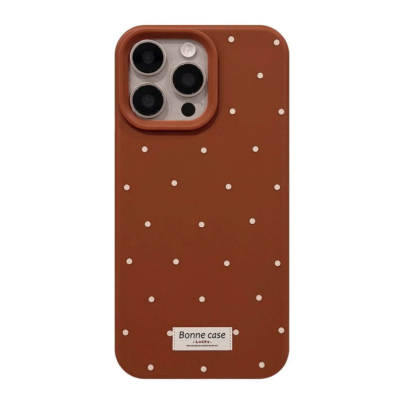 Capa de Telemóvel Germini Signo | Korean INS Minimalista com Bolinhas para iPhone 11 a 17 - Horiginex