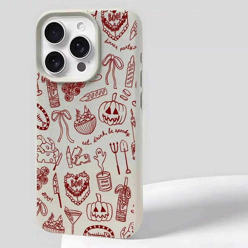 Capa de Telemóvel Halloween Abóbora e Fantasma para iPhone - Horiginex