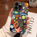 Capa de Telemóvel Olho Místico Estilo Colagem Preta para iPhone - Horiginex