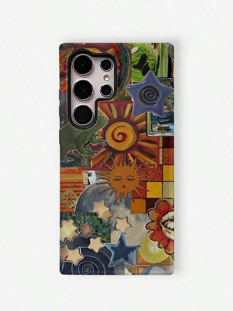 Capa de Telemóvel Retro Artística Estilo Colagem para Samsung Galaxy – 2 em 1 - Horiginex